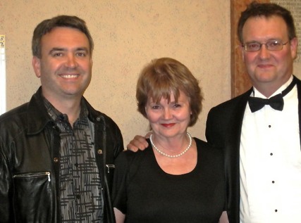 Photo of Barbara Markov with her sons Scott and Jeff at Severance Hall Cleveland