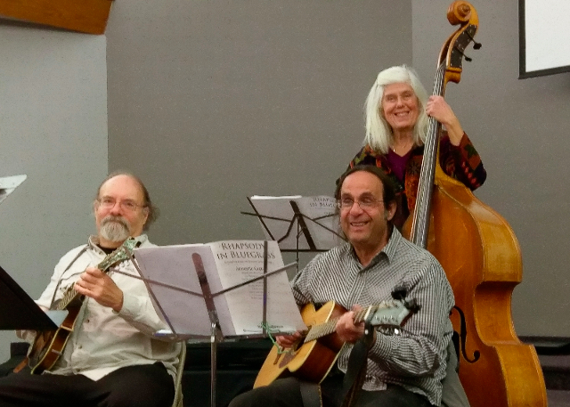 Image - band rehearsing for Rhapsody in Bluegrass